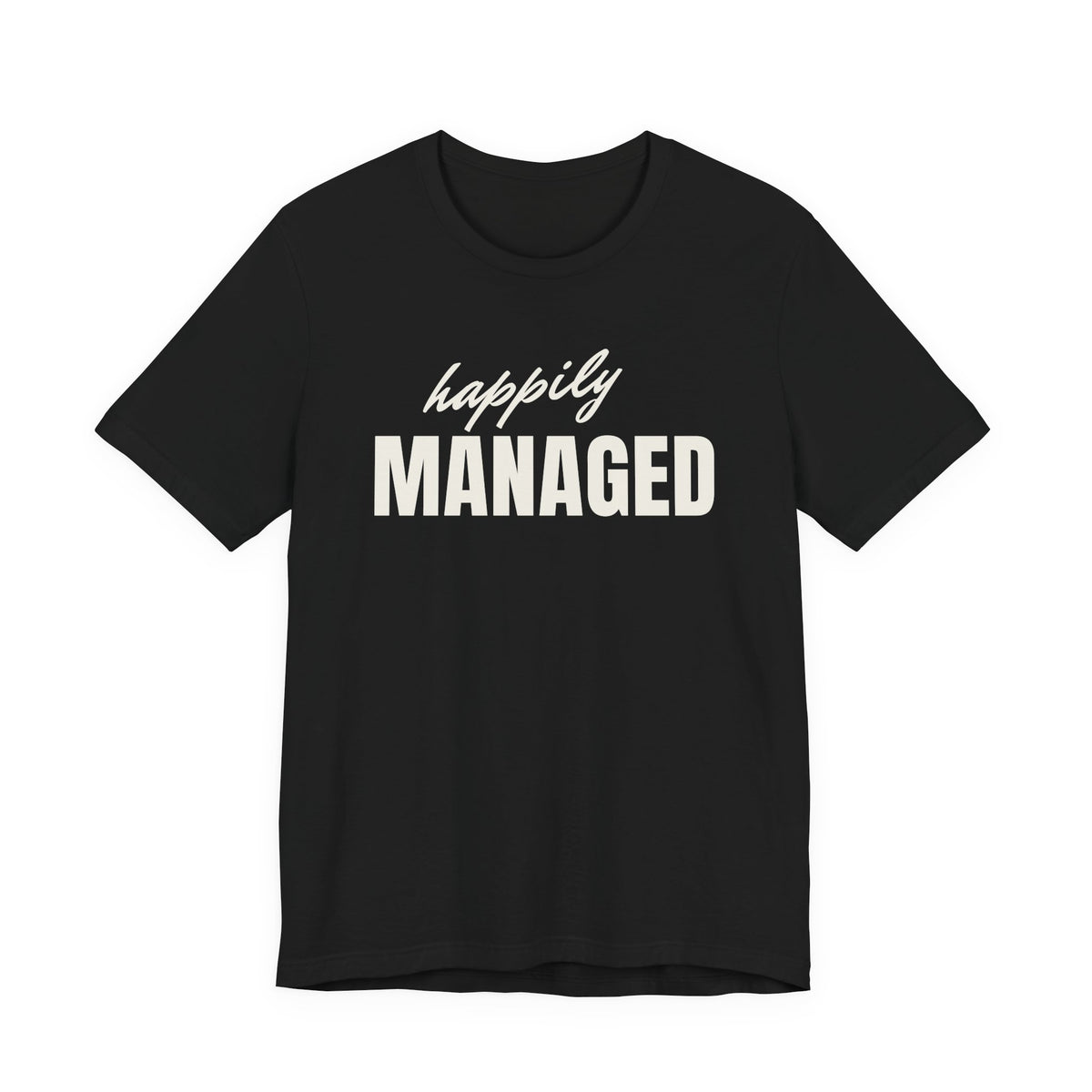 Happily Managed men's T-shirt in Black