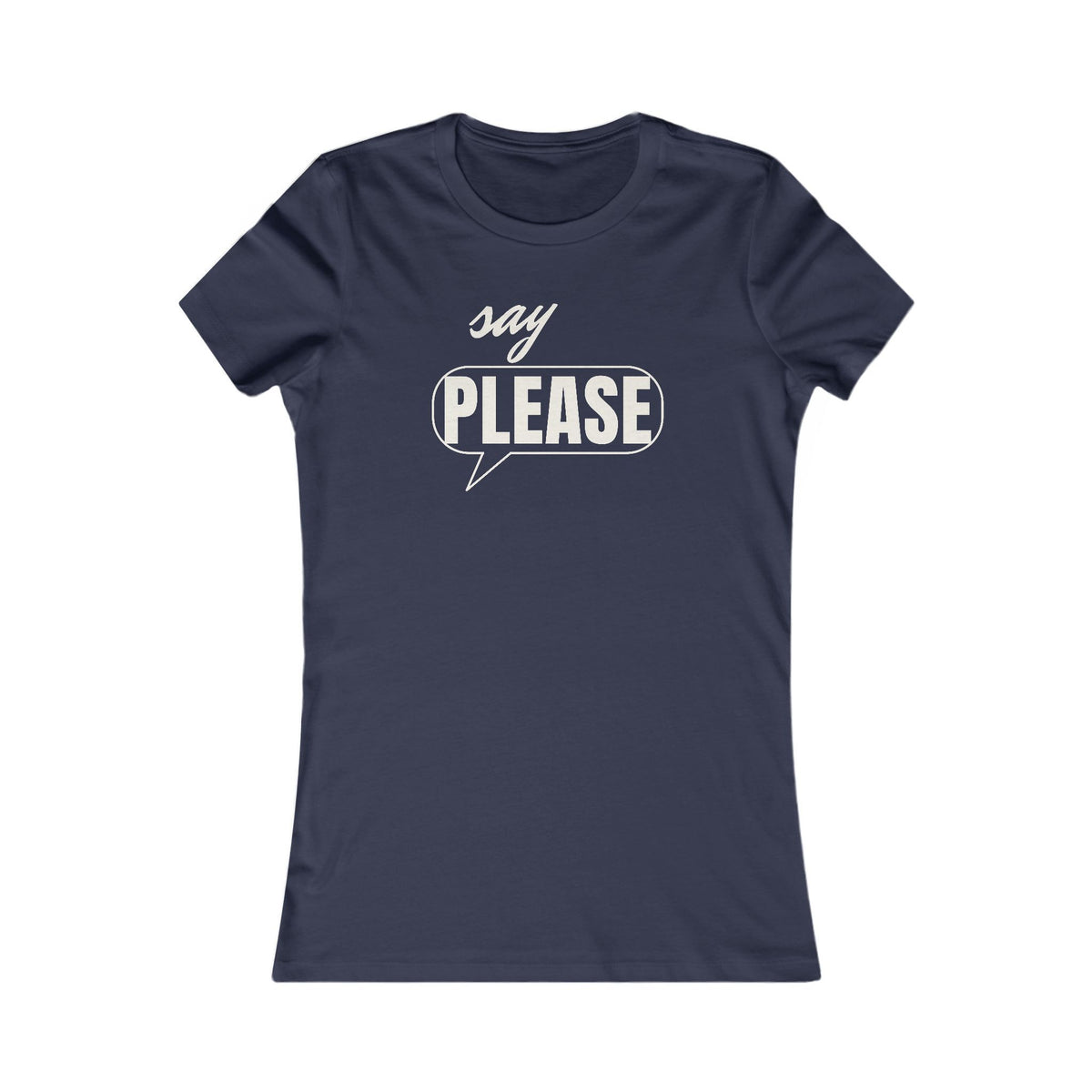 Say Please women's T-shirt in Navy