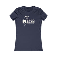 Say Please women's T-shirt in Navy