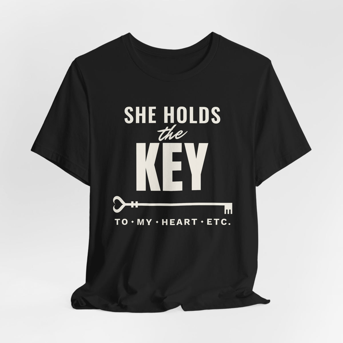 She Holds the Key men's T-shirt, view 3