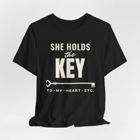 She Holds the Key men's T-shirt, view 3