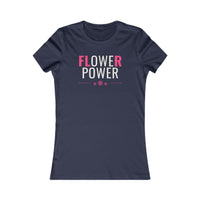 Flower Power women's T-shirt in Navy