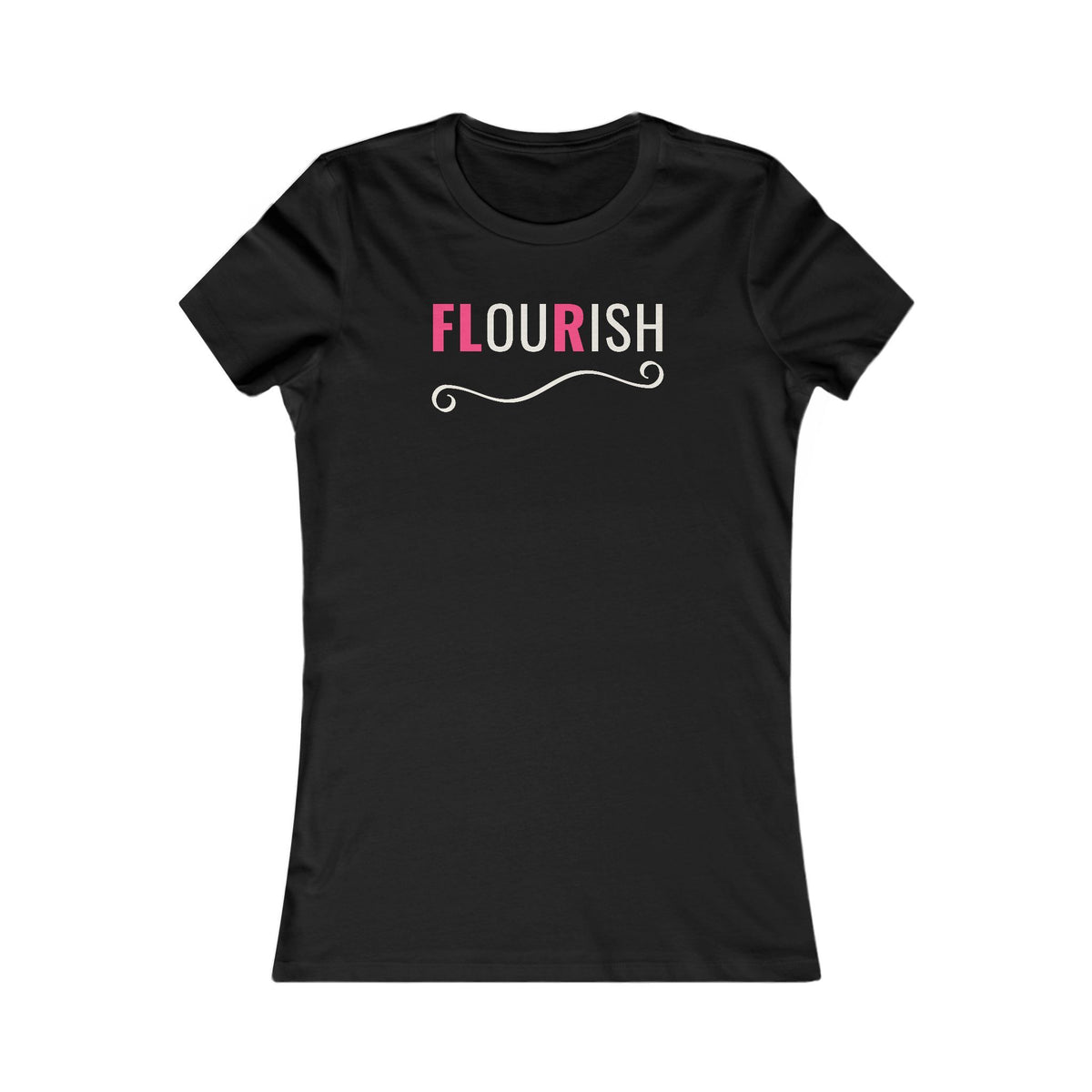 Flourish women's T-shirt in Black