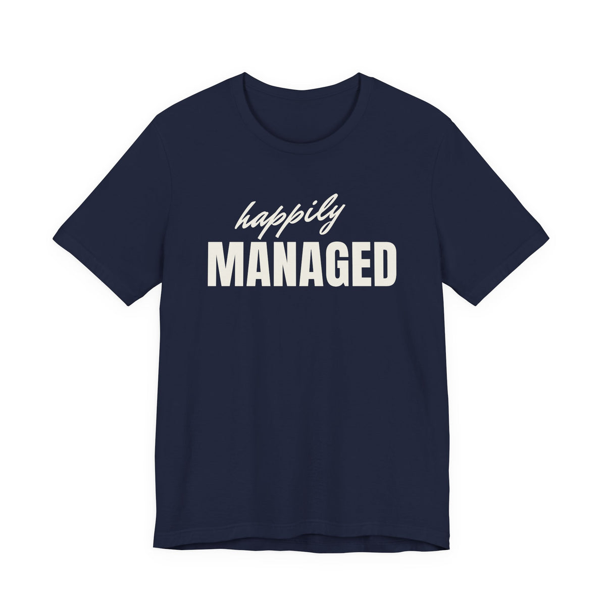 Happily Managed men's T-shirt in Navy