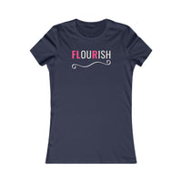 Flourish women's T-shirt in Navy