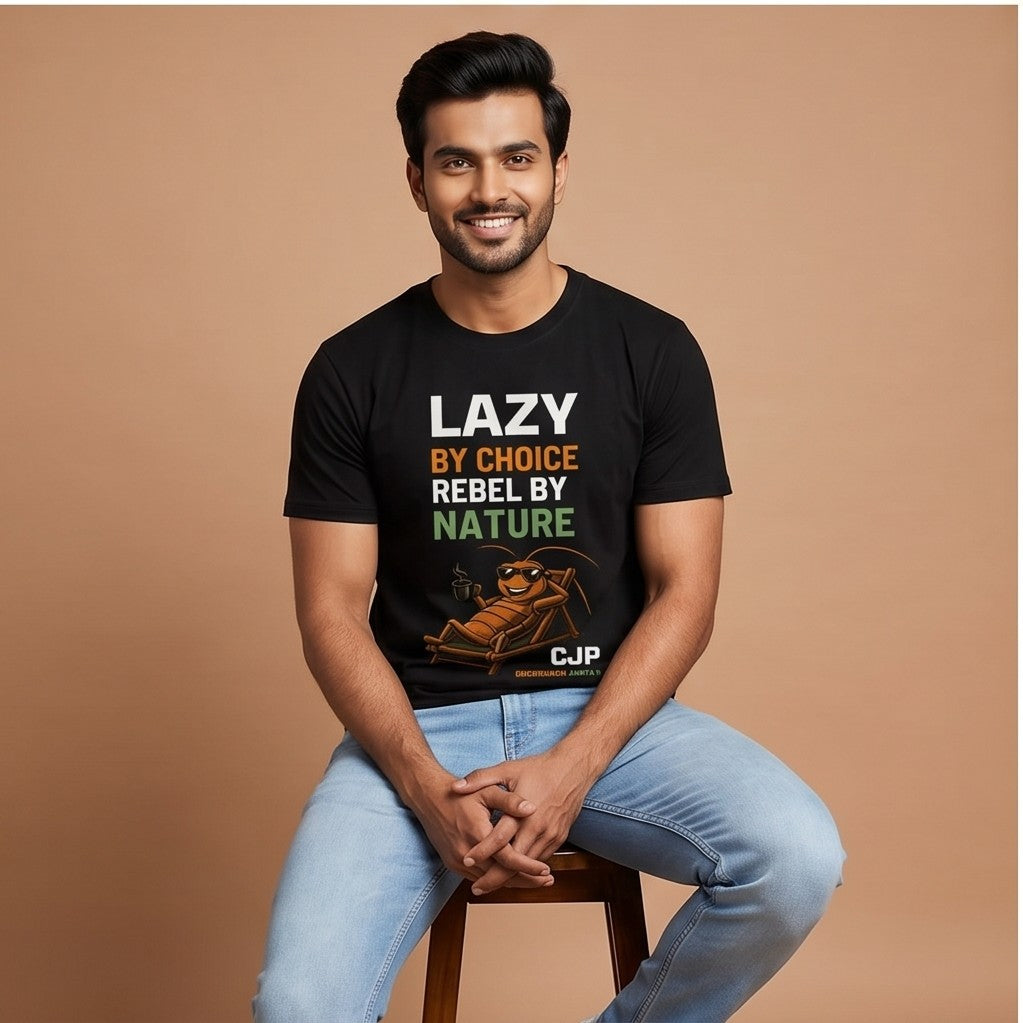 Lazy By Choice, Rebel By Nature — Men's Tee