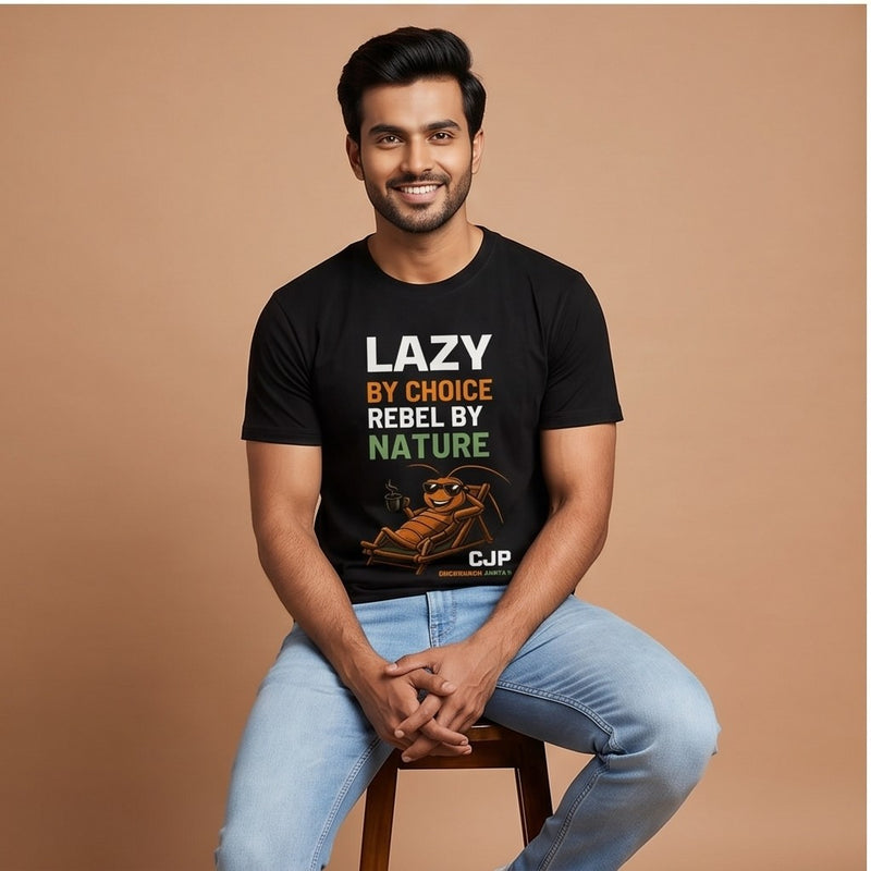 Lazy By Choice, Rebel By Nature — Men's Tee
