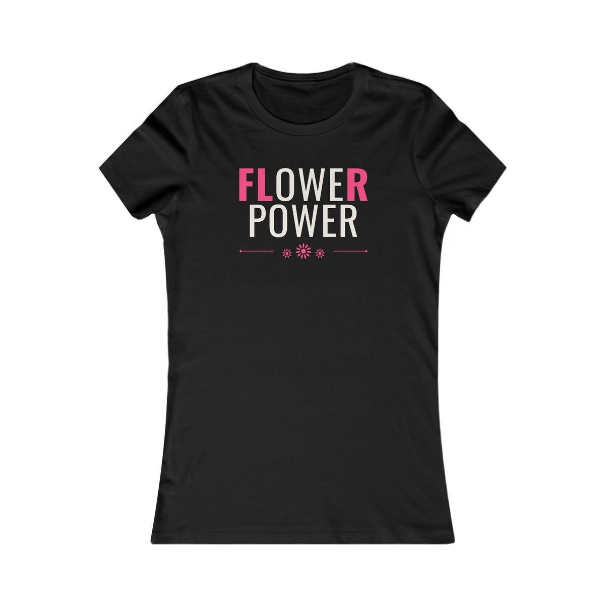 Flower Power women's T-shirt in Black