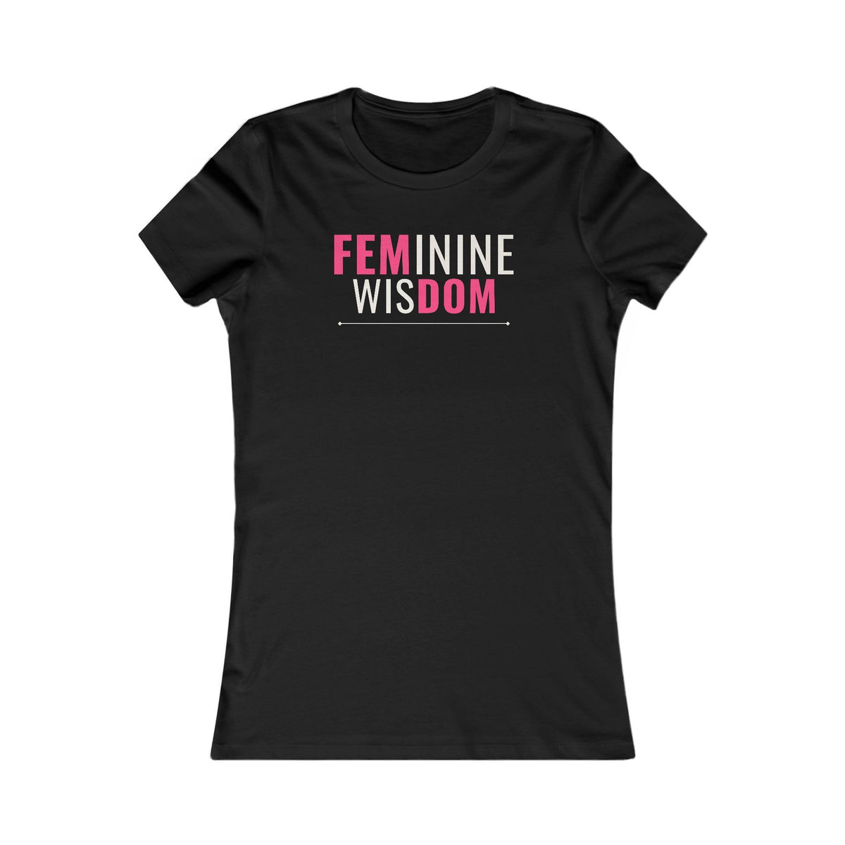 Feminine Wisdom women's T-shirt in Black