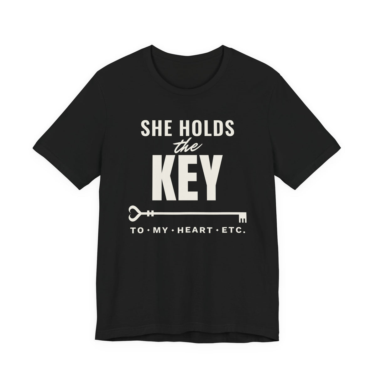 She Holds the Key men's T-shirt in Black