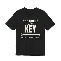 She Holds the Key men's T-shirt in Black
