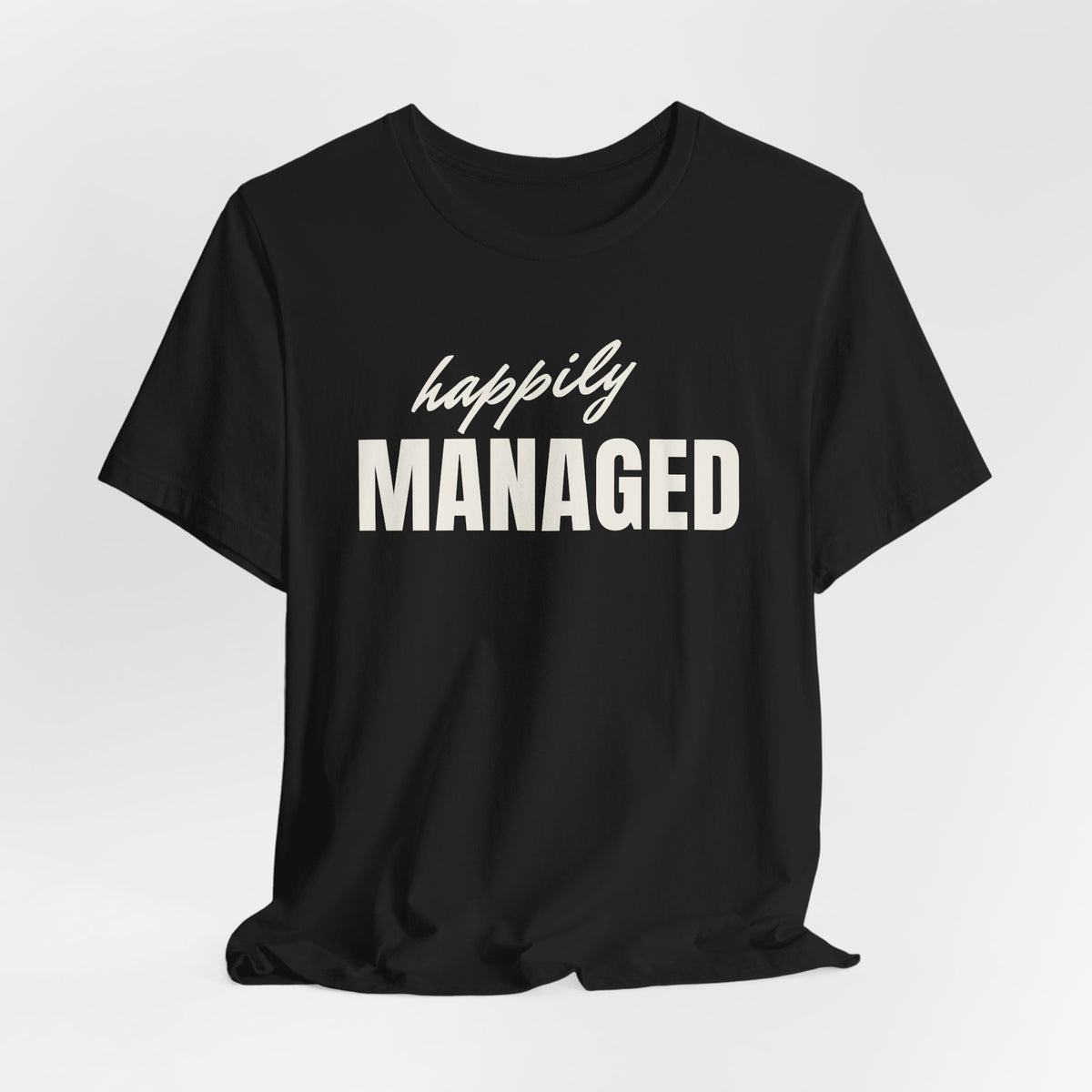 Happily Managed men's T-shirt, view 3