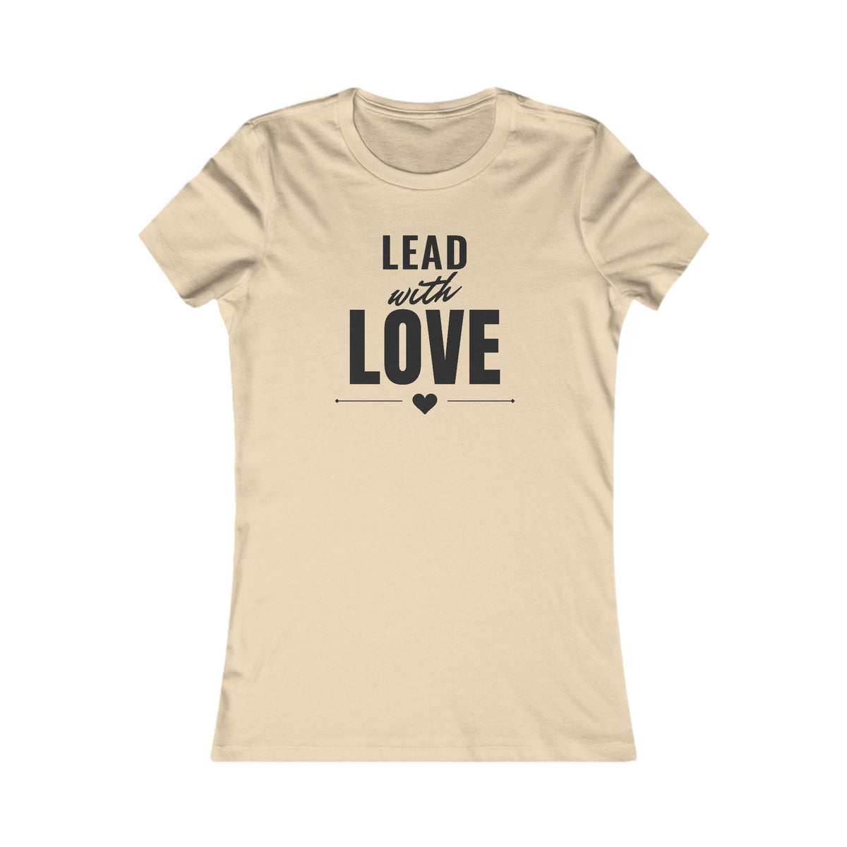 Lead With Love women's T-shirt in Soft Cream