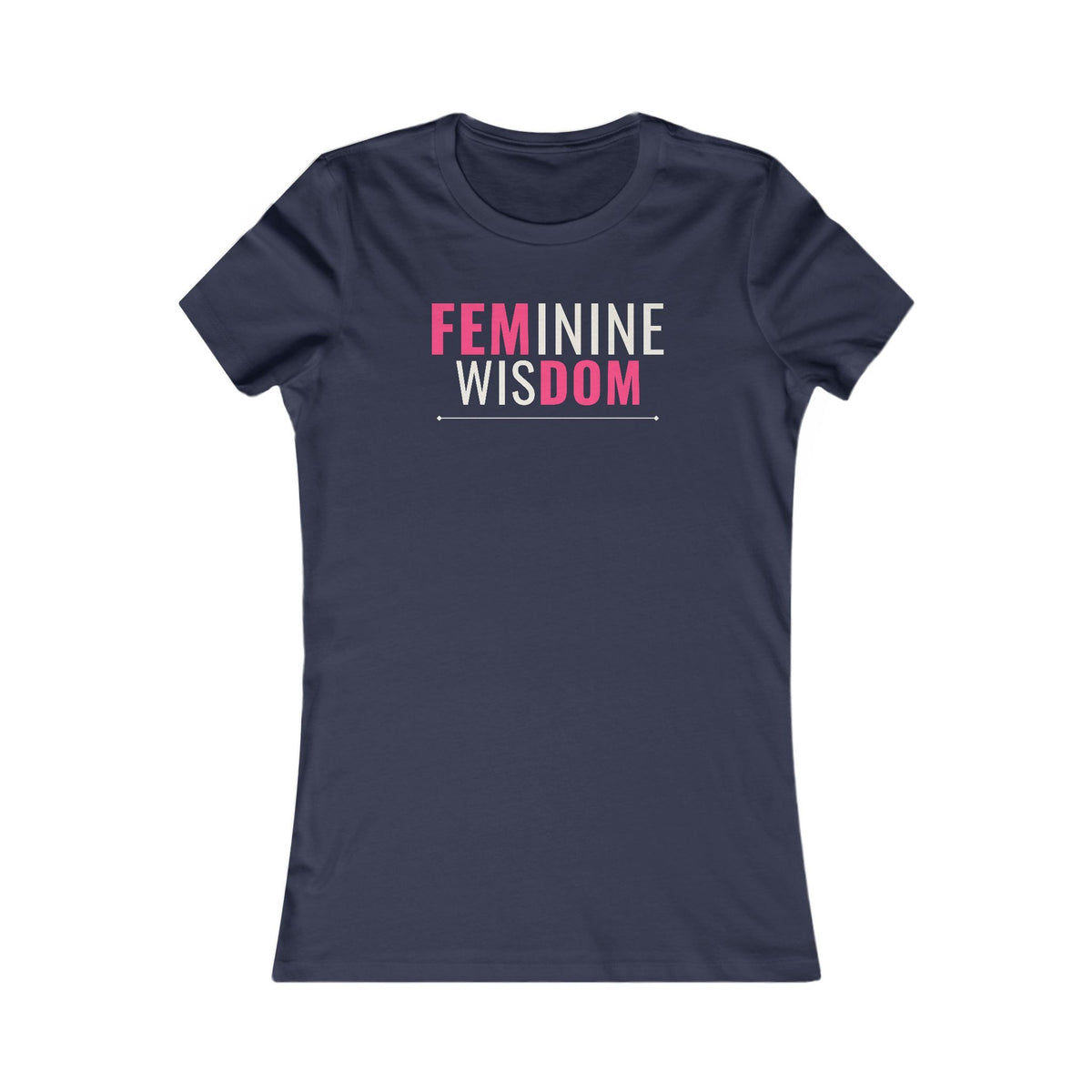 Feminine Wisdom women's T-shirt in Navy