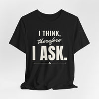 I Think, Therefore I Ask men's T-shirt, view 3
