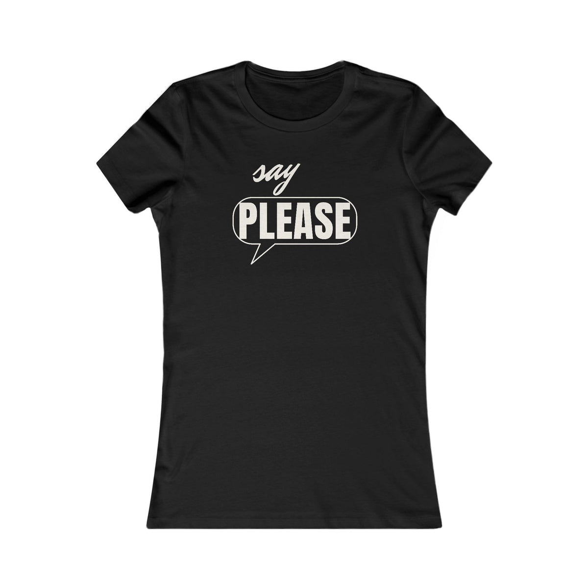Say Please women's T-shirt in Black
