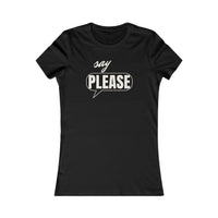 Say Please women's T-shirt in Black