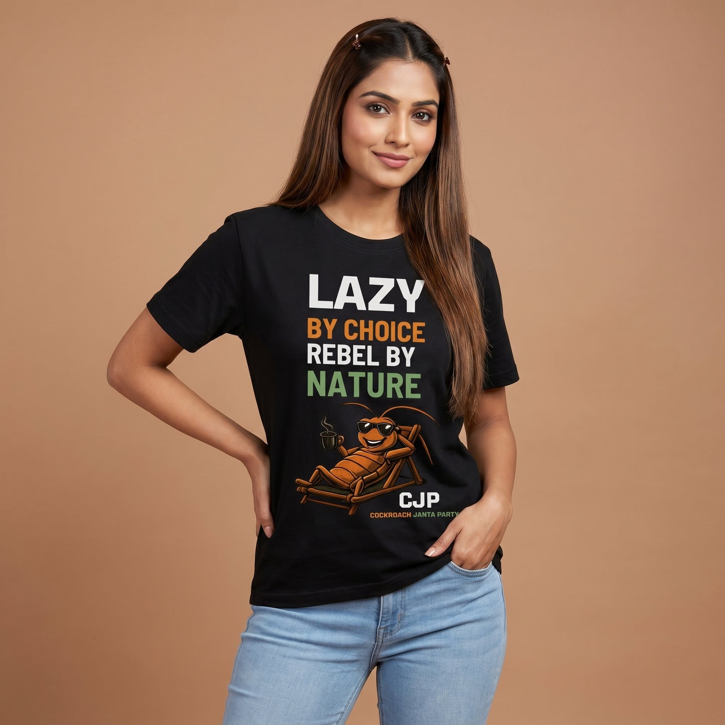 Lazy By Choice, Rebel By Nature — Women's Tee