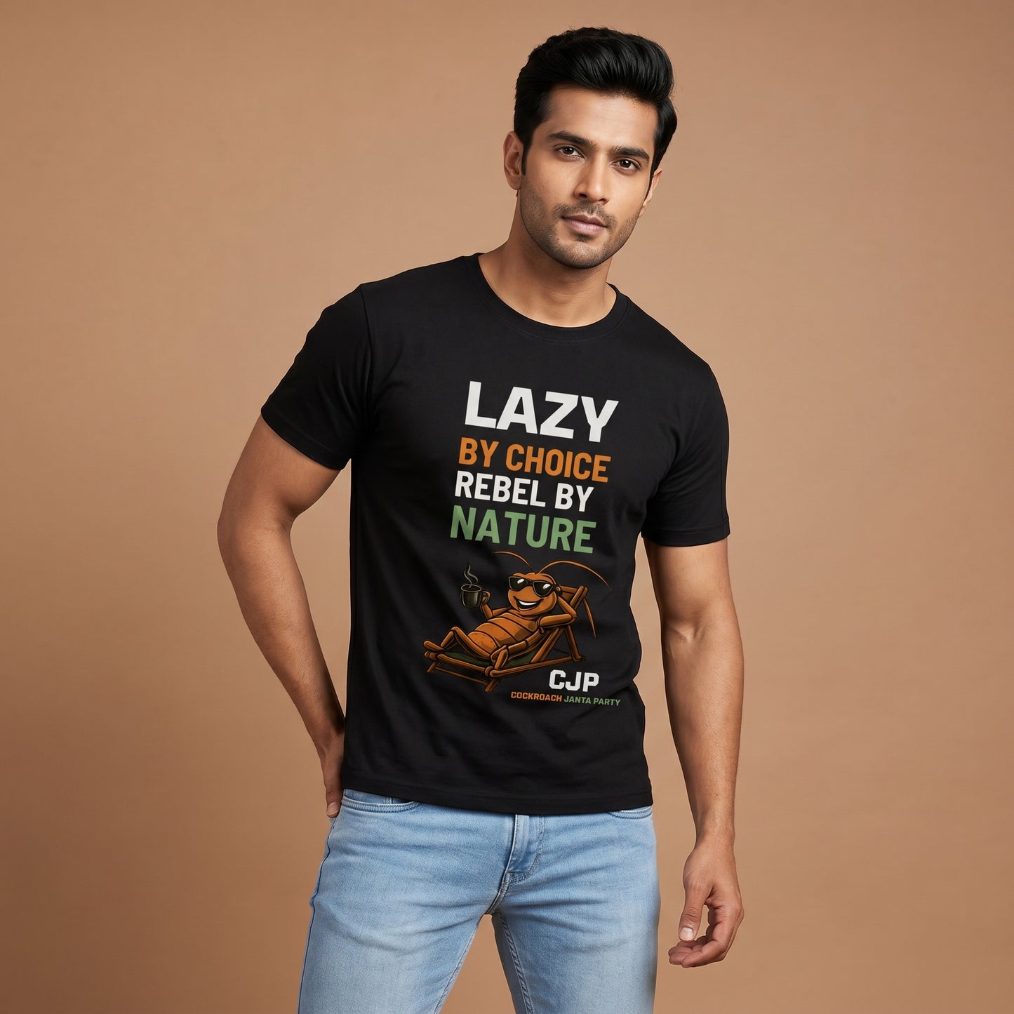 Lazy By Choice, Rebel By Nature — Men's Tee
