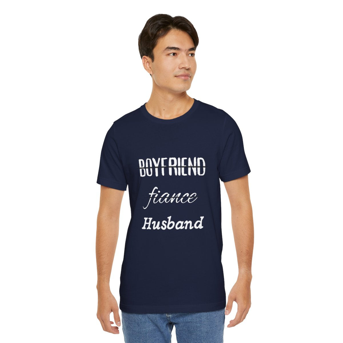 Boyfriend, Fiance, Husband on model, Navy — on-model