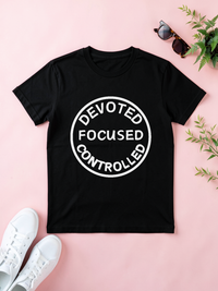Devoted, Focused, Controlled — styled flat lay [kk-ai-shoot]