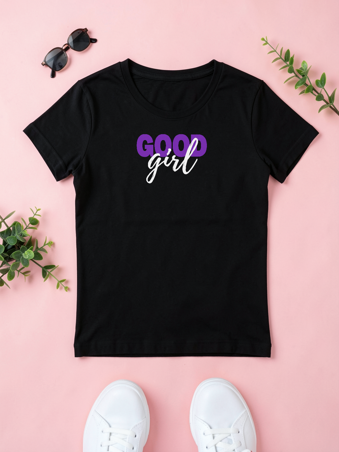 Good Girl — styled flat lay [kk-ai-shoot]