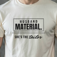Husband Material. She's the Tailor. — print detail [kk-ai-shoot]