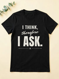 I Think, Therefore I Ask — flat lay [kk-ai-shoot]