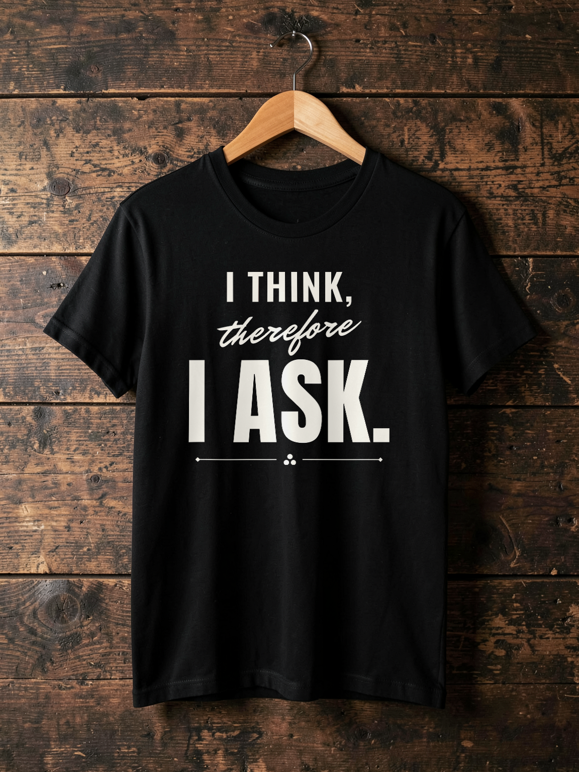 I Think, Therefore I Ask — on hanger [kk-ai-shoot]