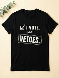 I Vote. She Vetoes. — flat lay [kk-ai-shoot]