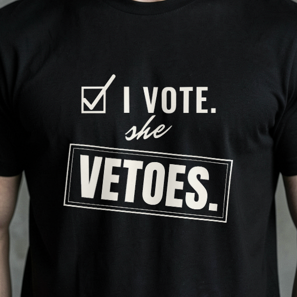 I Vote. She Vetoes. — print detail [kk-ai-shoot]