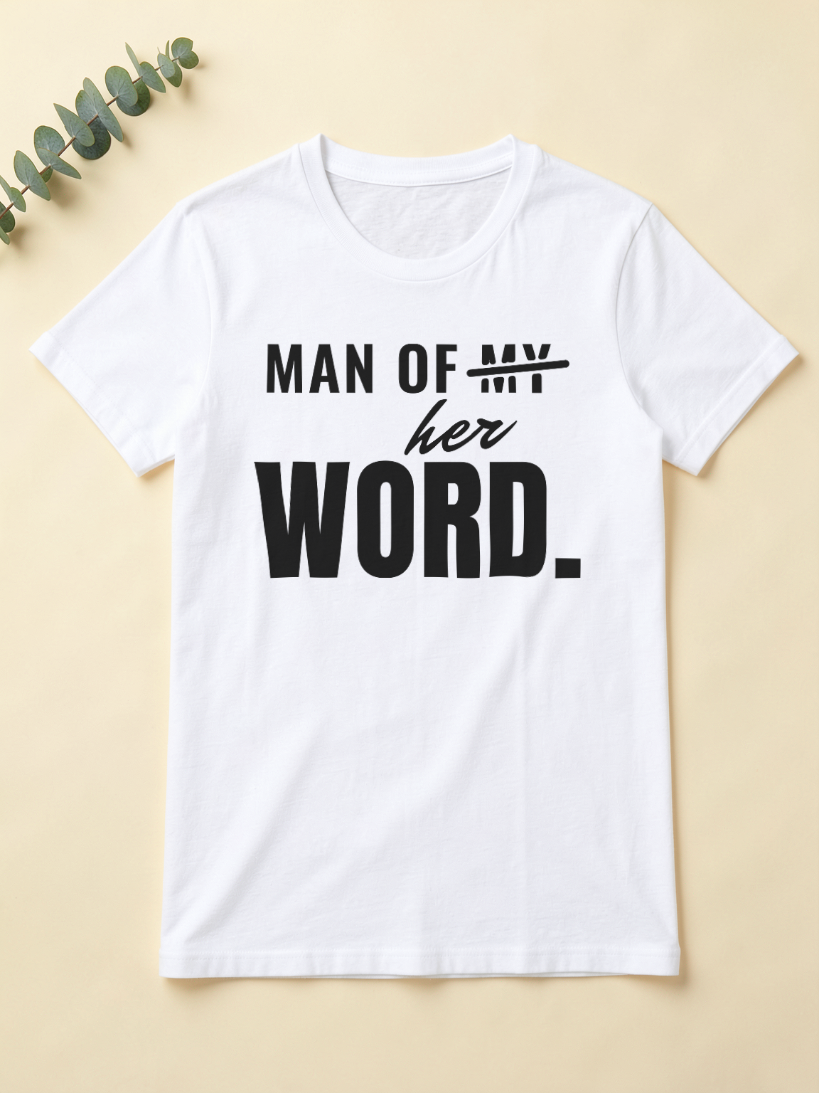 Man of Her Word — flat lay [kk-ai-shoot]