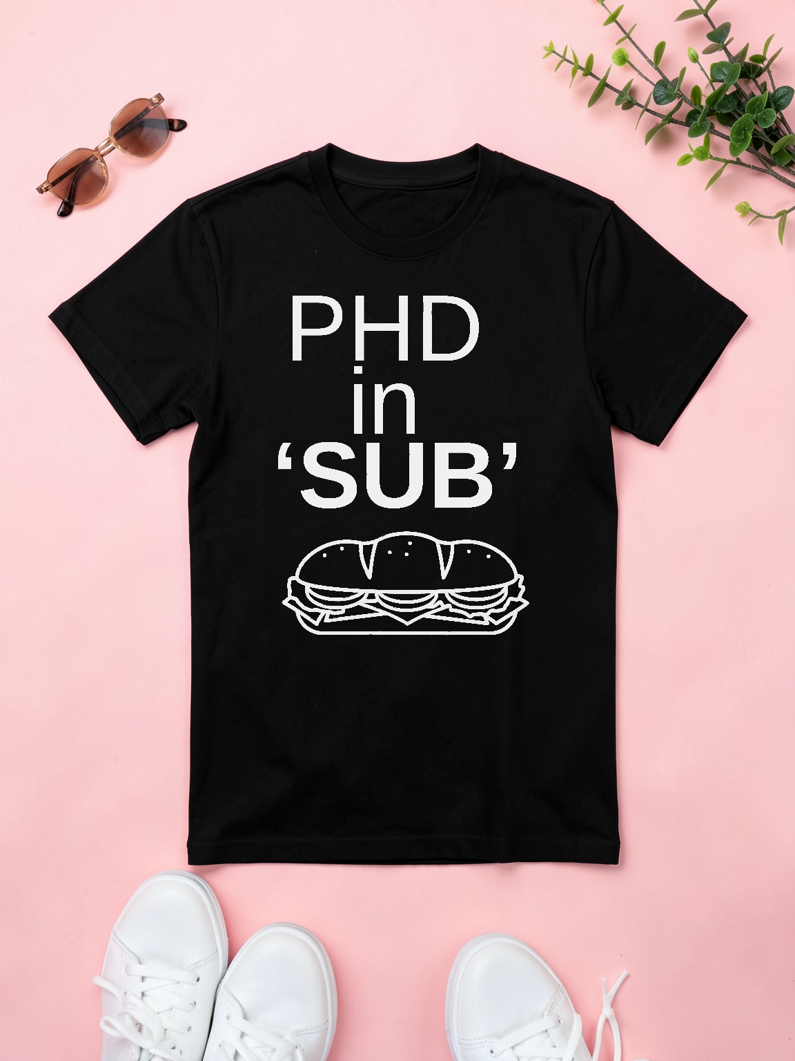 PhD in Sub — styled flat lay [kk-ai-shoot]