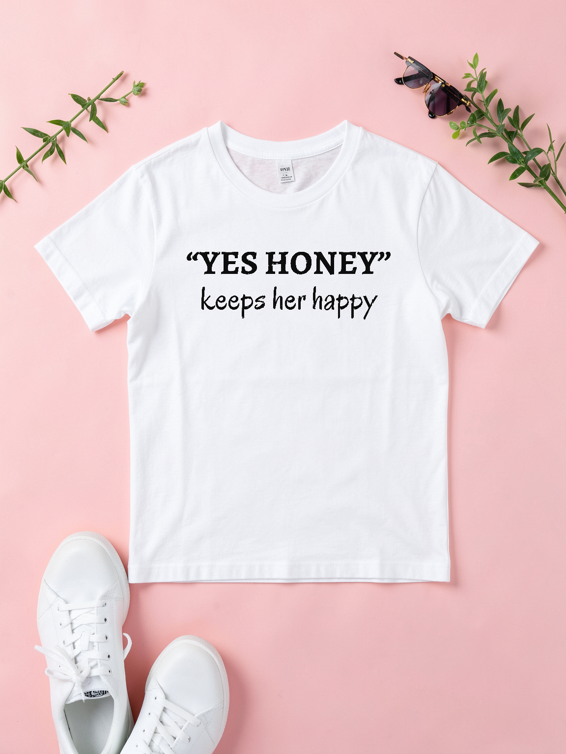 Yes Honey — styled flat lay [kk-ai-shoot]