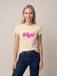 Babygirl tee in Soft Cream — front [kk-studio]