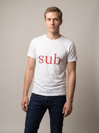 Sub tee in White — front [kk-studio]