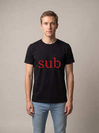 Sub tee in Black — front [kk-studio]
