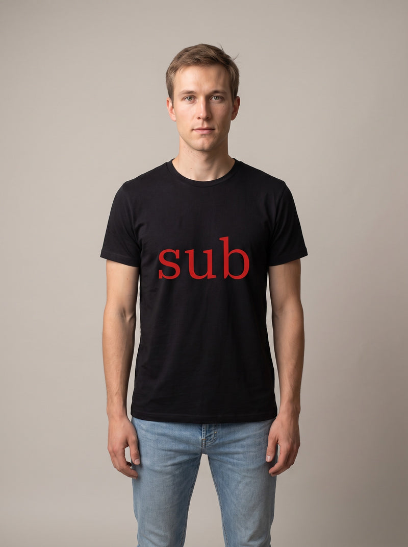 Sub tee in Black — front [kk-studio]