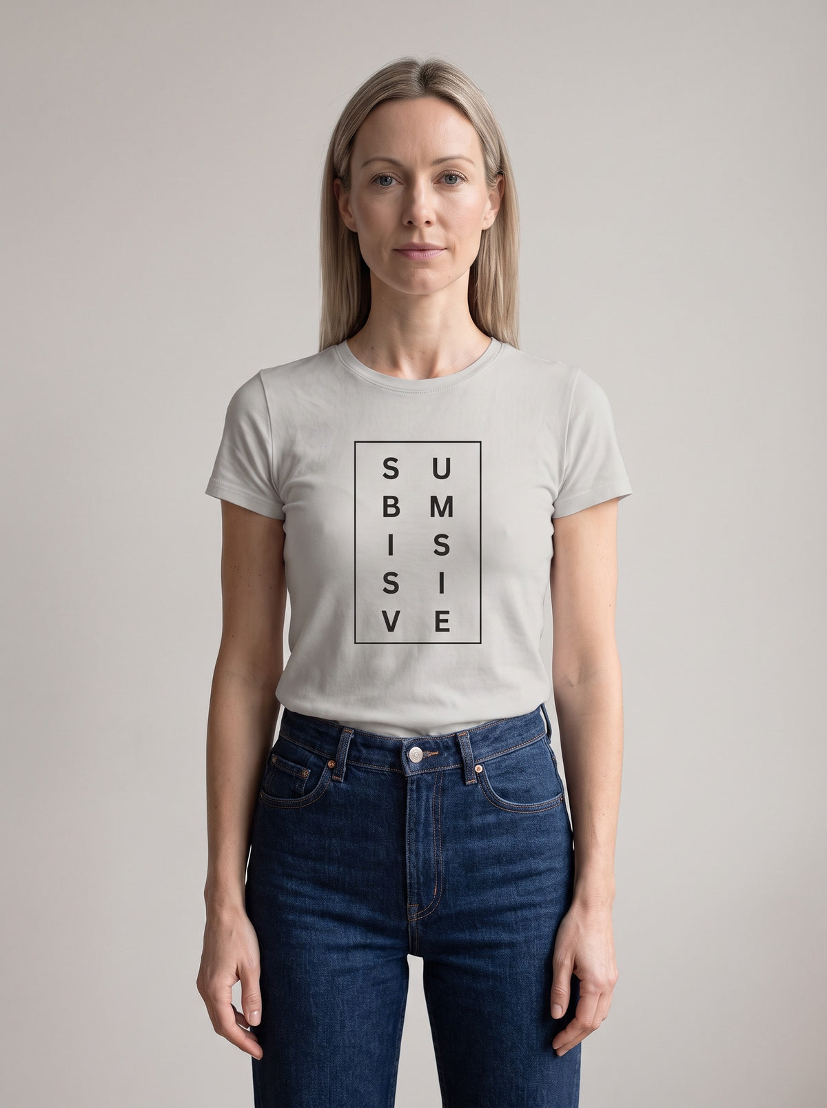Submissive tee in Silver — front [kk-studio]