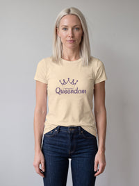 Queendom tee in Soft Cream — front [kk-studio]