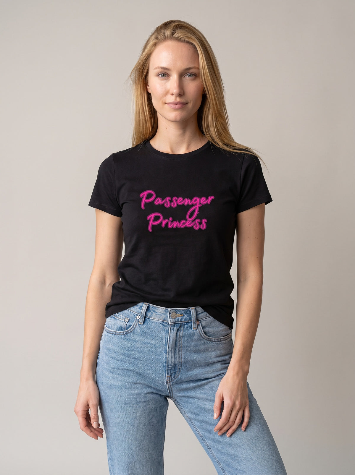 Passenger Princess tee in Black — front [kk-studio]