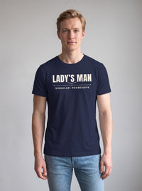 Lady's Man tee in Navy — front [kk-studio]