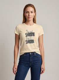 I Am the Boss tee in Soft Cream — front [kk-studio]