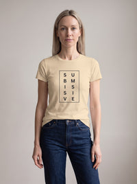 Submissive tee in Soft Cream — front [kk-studio]