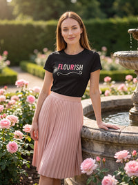 Flourish tee in Black — lifestyle [kk-studio]