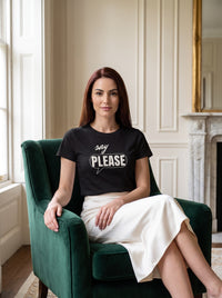 Say Please tee in Black — lifestyle [kk-studio]