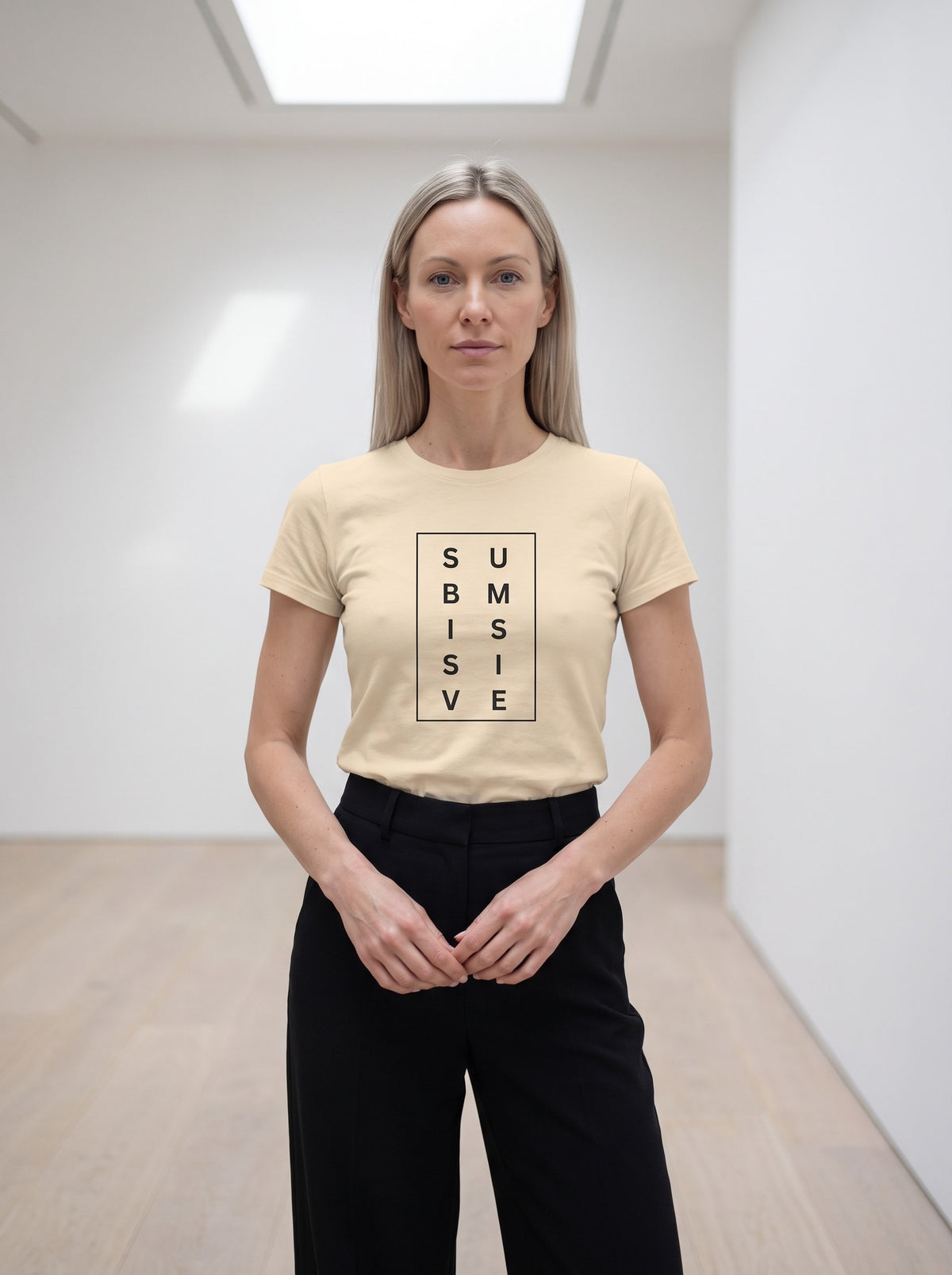 Submissive tee in Soft Cream — lifestyle [kk-studio]
