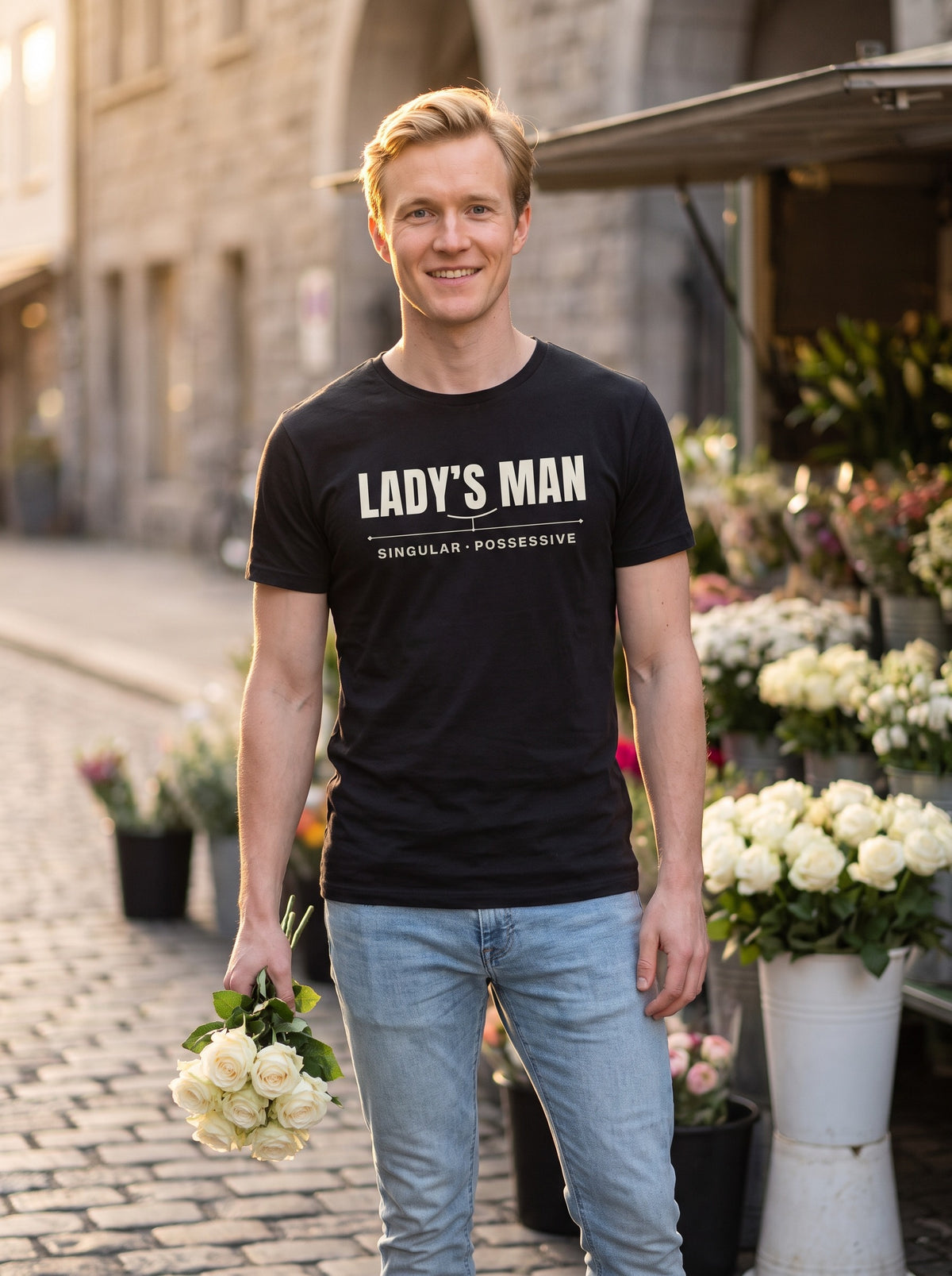 Lady's Man tee in Black — lifestyle [kk-studio]