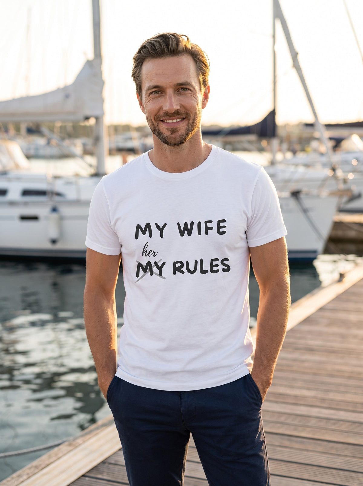 My Wife, Her Rules tee in White — lifestyle [kk-studio]
