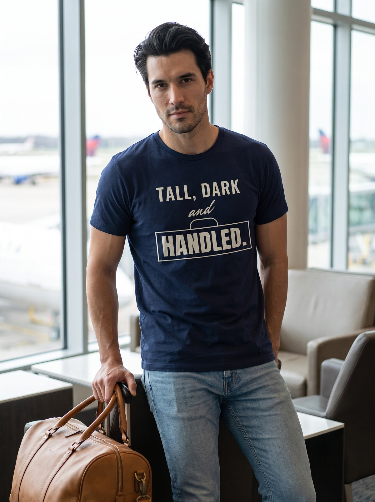 Tall, Dark and Handled tee in Navy — lifestyle [kk-studio]